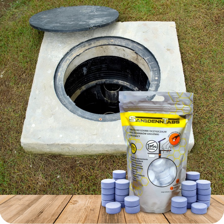 Tabletki bio bakterie do szamba oczyszczalni SANIDENN TAB 52 zapas na