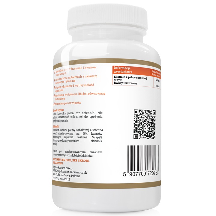 SAW PALMETTO 600mg PALMA SABAŁOWA PROSTATA 60 kaps