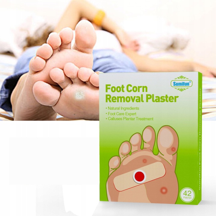 Plastry Usuwające Kurzajki na odciski Odcisków Stóp Plastry 42 Szt