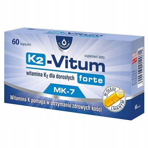 K2-VITUM FORTE witamina K2 MK-7 60 KAPSUŁEK OLEOFARM