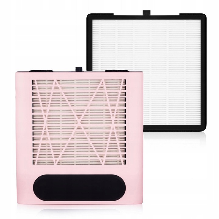 Pochłaniacz pyłu 80W kasetowy bezworkowy z filtrem RÓŻOWY