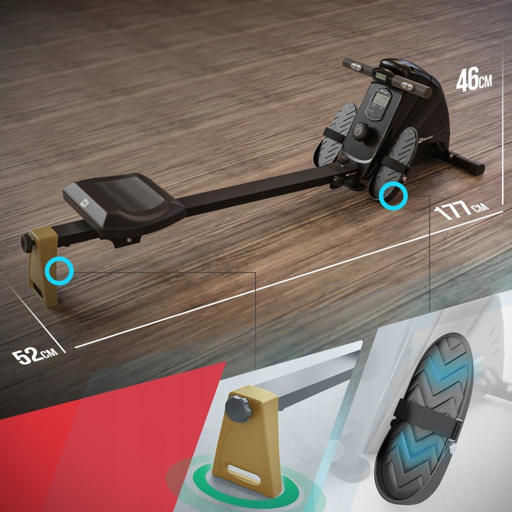 Wioślarz magnetyczny treningowy ergometr wioślarski składany stacjonarny