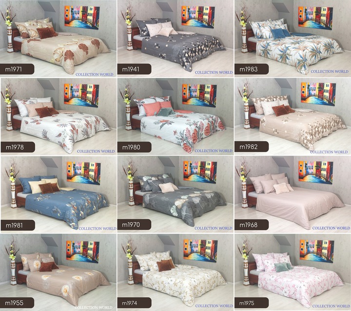 Pościel ELWAY 200x220 Bawełna Satynowa NOWE WZORY miękka dwustronna