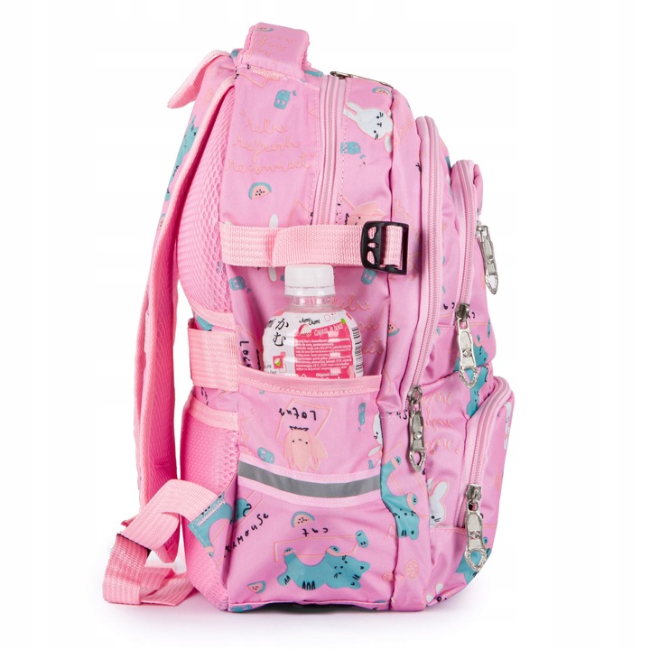 Plecak TORNISTER szkolny dziecięcy pojemny czarny Klasy 1-3 Odblaski BIVACC