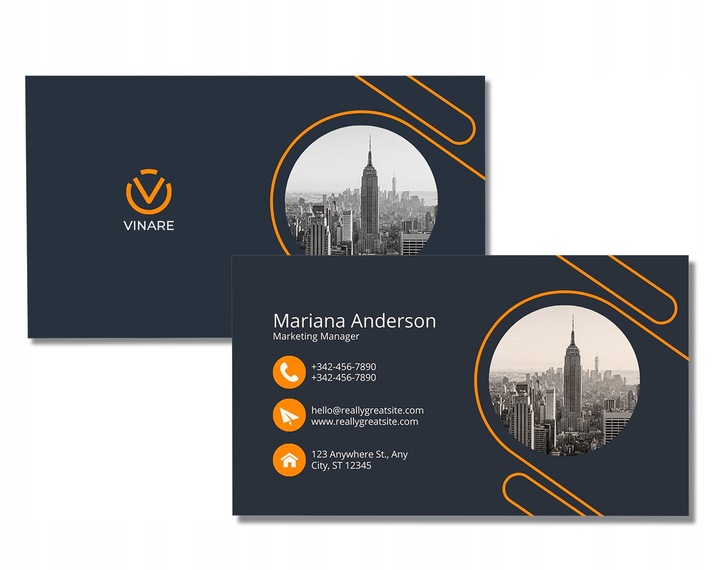 Wizytówki DRUK z projekt Canva 300 szt GRUBE 350g