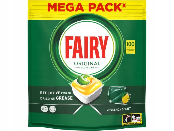 Kapsułki do zmywarek FAIRY Original All in One Cytryna - 100 szt.