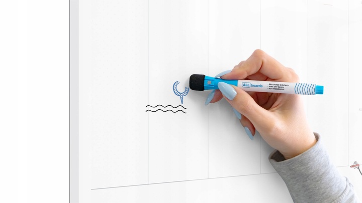 Tablica na lodówkę A3 Planer tygodniowy magnetyczny suchościeralny +