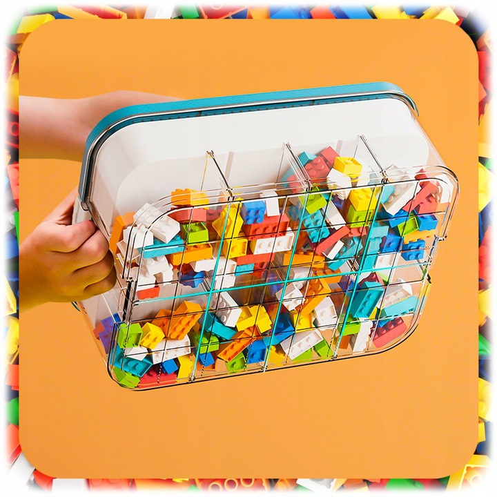 POJEMNIK na Klocki LEGO 4-PIĘTROWY WARSTWOWY ORGANIZER z Przegródkami 24 L