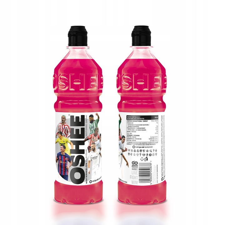 6x Napój OSHEE Isotonic Drink arbuz witaminy 750ml