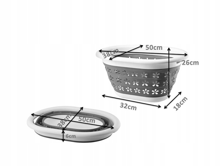 KOSZ NA PRANIE BIELIZNĘ POJEMNIK SKŁADANY COMPACT
