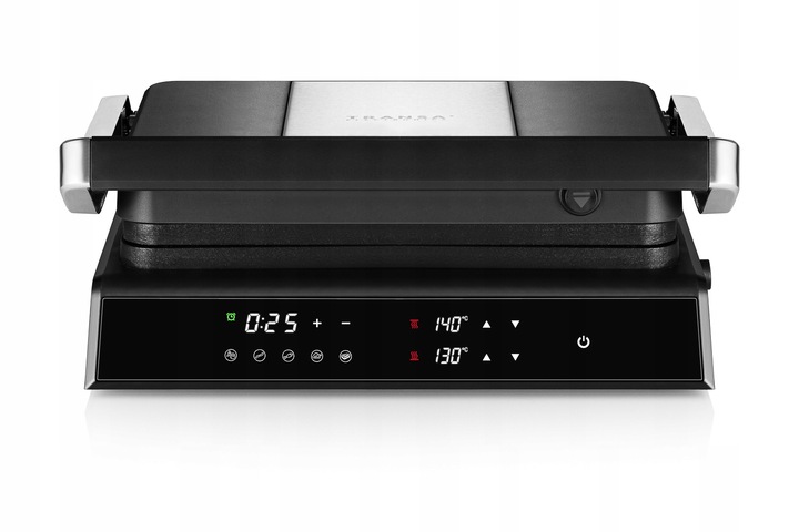 GRILL ELEKTRYCZNY Z REGULACJĄ TEMPERATURY 5 PROGRAMÓW ROZKŁADANY LED