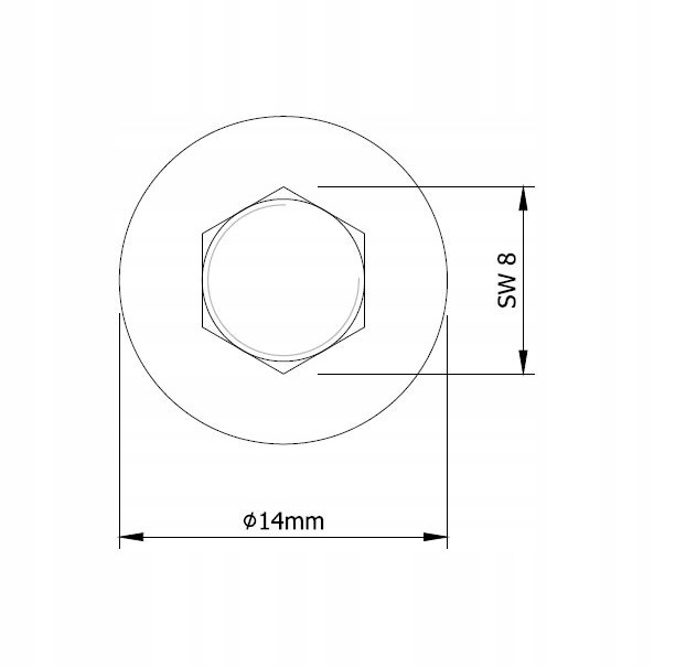 Mufa do drewna M8 x 20 mm 100 szt. dwugwintowa wkręcana z kołnierzem
