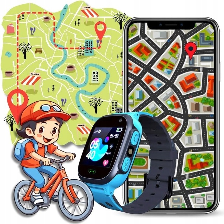 B SMARTWATCH DLA DZIECI ZEGAREK LOKALIZATOR SOS GPS APARAT SIM GRY +GRATIS