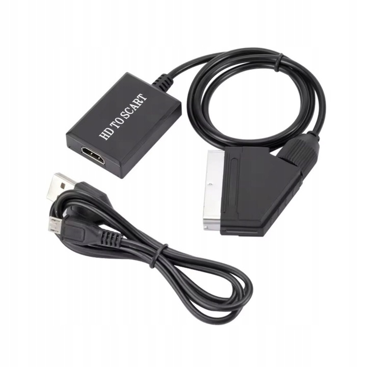 Kabel adapter konwerter z HDMI do Euro / Scart 1080p przejściówka TV