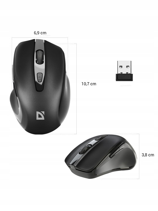 Myszka Bezprzewodowa Cichy Klik Sensor Pixart 3065