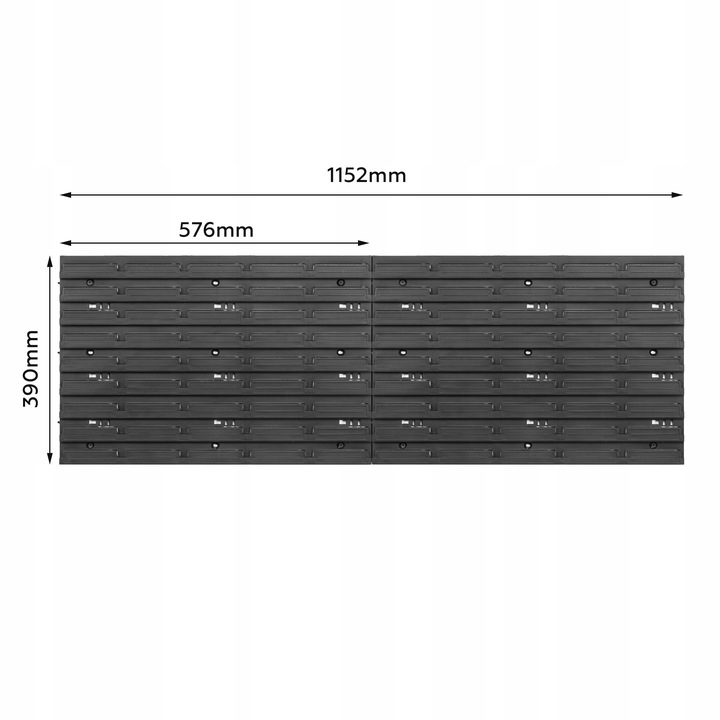 Tablica narzędziowa warsztat 115x39 cm + 70 Kuwet