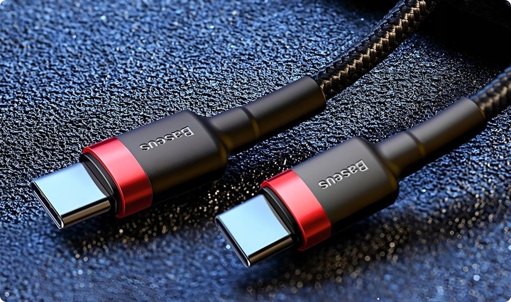 BASEUS MOCNY KABEL USB-C SZYBKIE ŁADOWANIE TYP-C TYPE-C PD 60W QC 3.0 1M