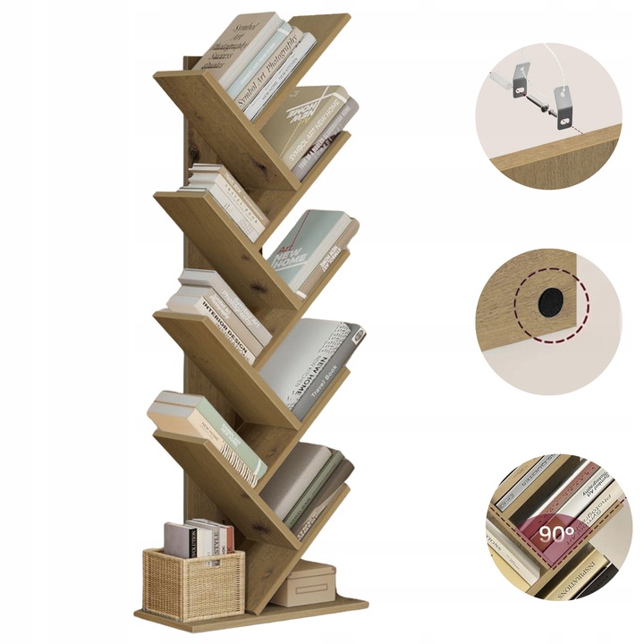 Regał na książki artisan choinka biblioteka półka szafka w kształcie