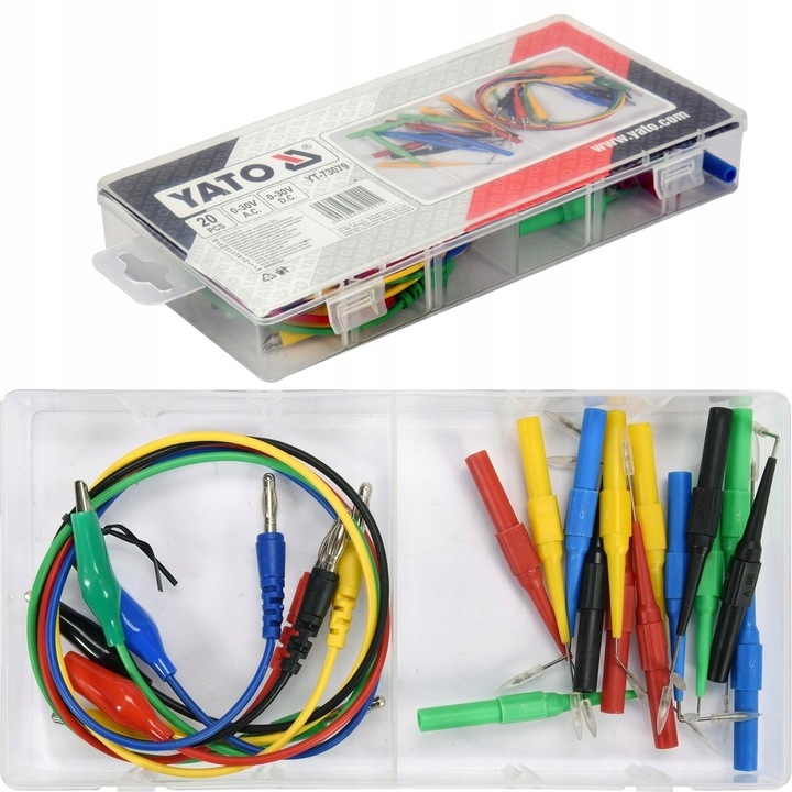 YATO IGŁY SONDY KOŃCÓWKI BANAN-KROKODYL POMIAROWE DO MULTIMETRÓW