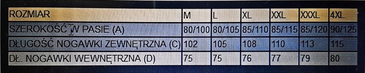BOJÓWKI DRESY 4 KIESZENIE NA SUWAK roz. XL CZARNE