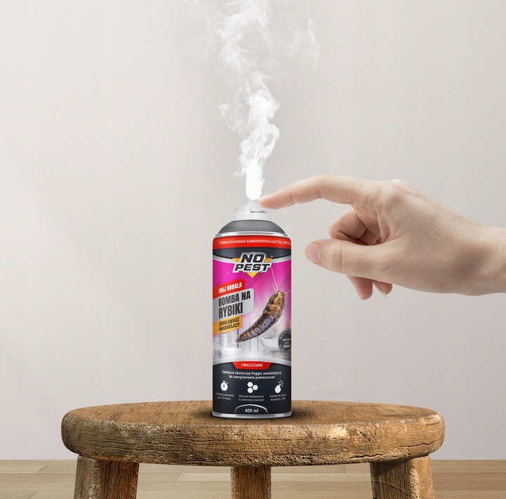 PREPARAT BOMBA FOGGER ŚRODEK NA RYBIKI CUKROWE SREBRZYKI NO PEST 400ML
