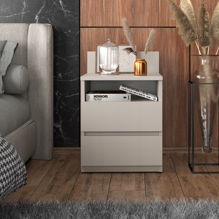 SZAFKA NOCNA Kaszmir STOLIK NOCNY 40CM 2 Szuflady NAKASTLIK Do