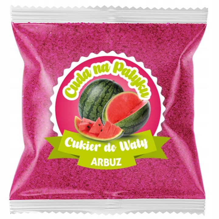 Cukier do Waty Cukrowej KOLOROWY Smakowy na Patyczki ZESTAW 8 x 100 g