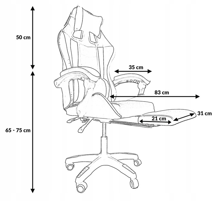 FOTEL GAMINGOWY GRACZA BIUROWY KOMPUTEROWY MASAŻ PODNÓŻEK KG104 RÓŻOWY
