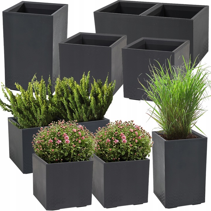 KWIETNIK DONICA SKRZYNIA DONICZKA MISA TARAS OGRÓD ANTRACYT KARO