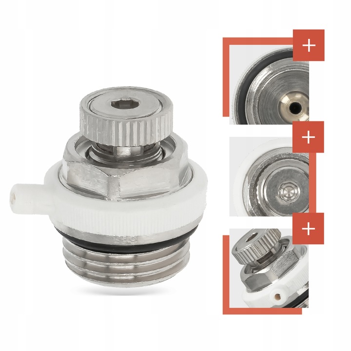 Odpowietrznik Grzejnika Kaloryfera AUTOMATYCZNY 1/2'' Grzejnikowy MOSIĄD LN