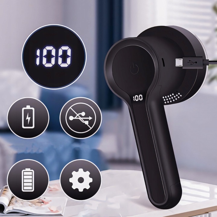 GOLARKA DO UBRAŃ TAPICERKI SWETRÓW 3 POZIOMY PRĘDKOŚCI + WYMIENNE GŁOWICE