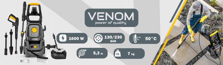 MYJKA CIŚNIENIOWA 2000W 230BAR ALUMINIOWA POMPA SZCZOTKA T-RACER WĄŻ