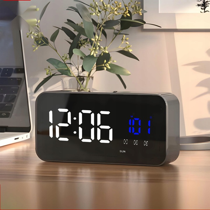 ZEGAR ELEKTORNICZNY BUDZIK LED NOWOCZESNY DESIGN WYSOKA FUNKCJONALNOŚĆ