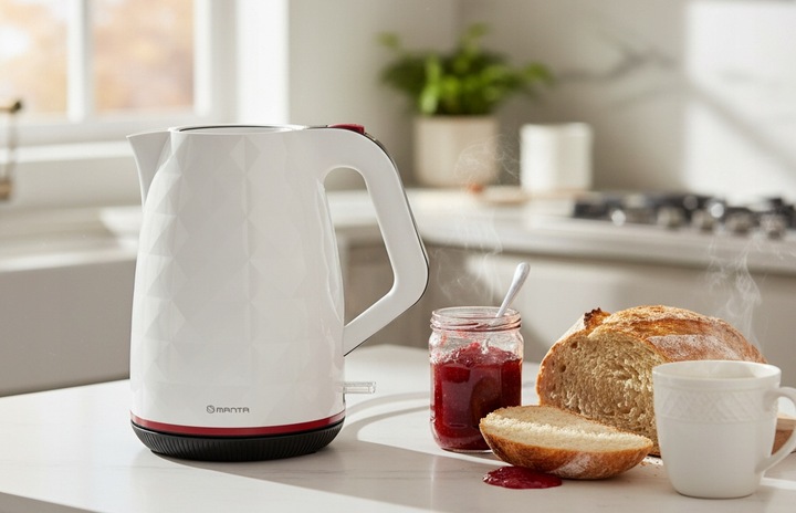 CZAJNIK ELEKTRYCZNY bezprzewodowy BIAŁY CICHY 2200W BEZ BPA FREE 1,7L