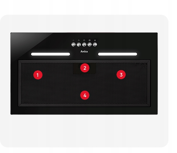 Okap do zabudowy Amica OMP6253BG