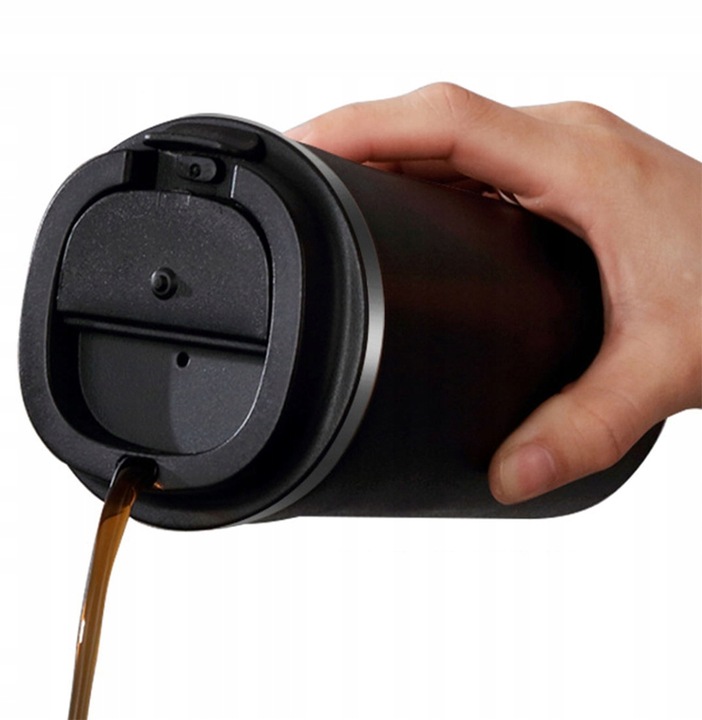 KUBEK TERMICZNY KAWA HERBATA COFFEE TERMOS SZCZELNY 510ML BIAŁY AG369D