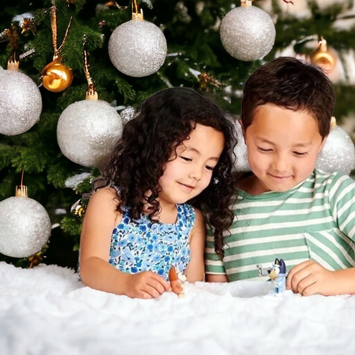 Zestaw Figurek z Bajki BLUEY & FAMILY RODZINA BINGO RADOSNA ZABAWA 4 SZT