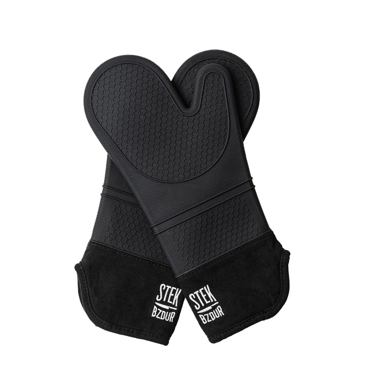 Rękawice Kuchenne Grillowe Stek Bzdur Silikonowe Żaroodporne Długie