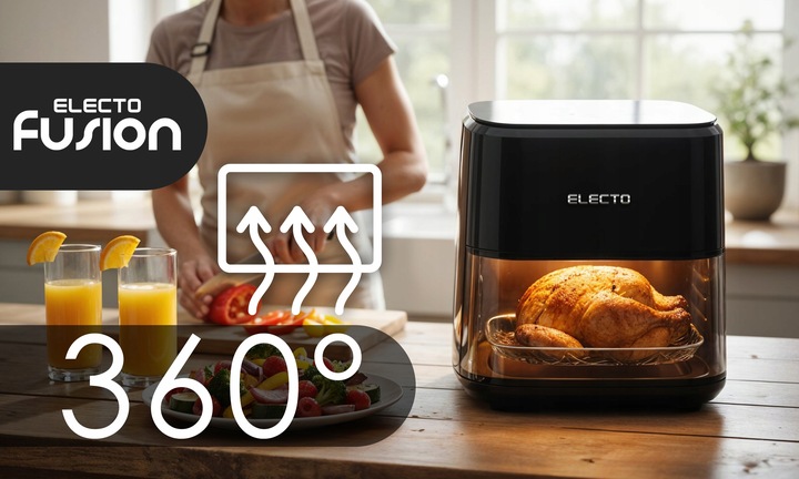 FRYTKOWNICA BEZTŁUSZCZOWA 4,5L AIR FRYER 1500W FRYTOWNICA PANEL 8