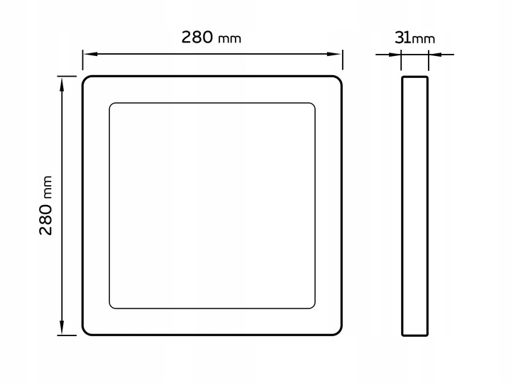 Panel LED Sufitowy 30x30 24W 4000K 2640lm Lampa Natynkowa Plafon
