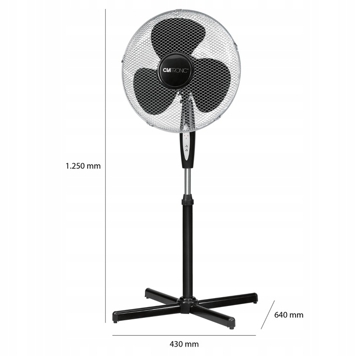 DUŻY WENTYLATOR WIATRAK PODŁOGOWY STOJĄCY PILOT