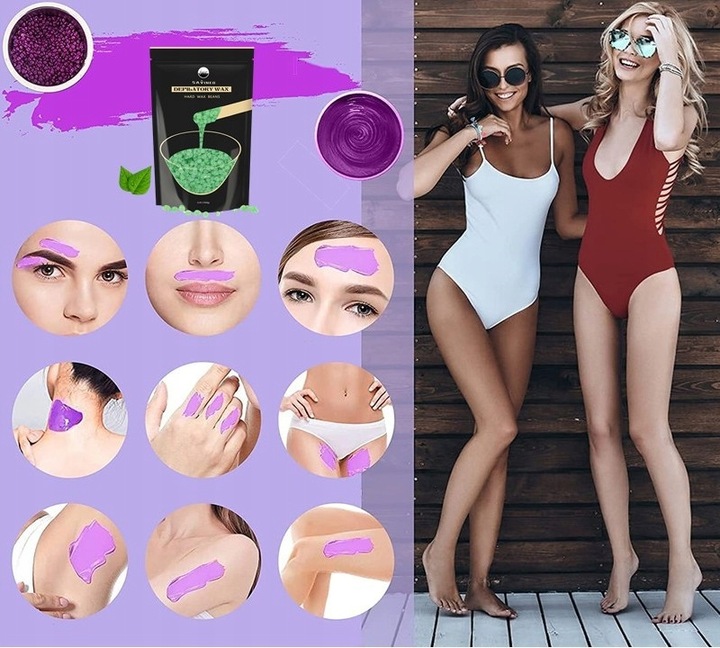 Wosk w Granulkach Zielona Herb 1kg Depilacja Naturalny Savineo Wosk