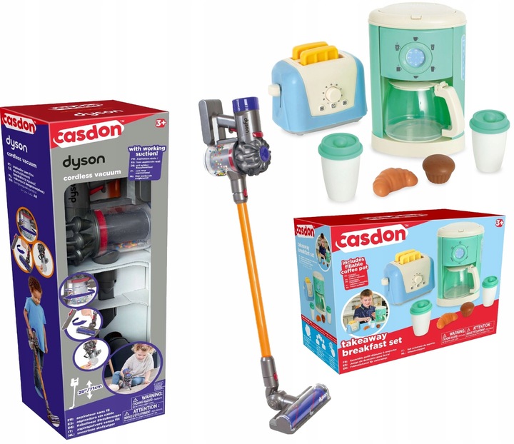 ODKURZACZ PIONOWY DYSON DLA DZIECI Z DŹWIĘKIEM CASDON+GRATIS TOSTER EKSPRES
