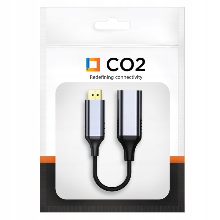 CO2 ADAPTER DISPLAYPORT DO HDMI 2.0 KABEL DP - HDMI FHD 240HZ 4K 60HZ HDR