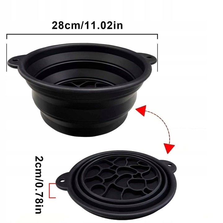 Skadana miska do kąpieli lodowej na twarzy gębokie chodzenie efekt 03