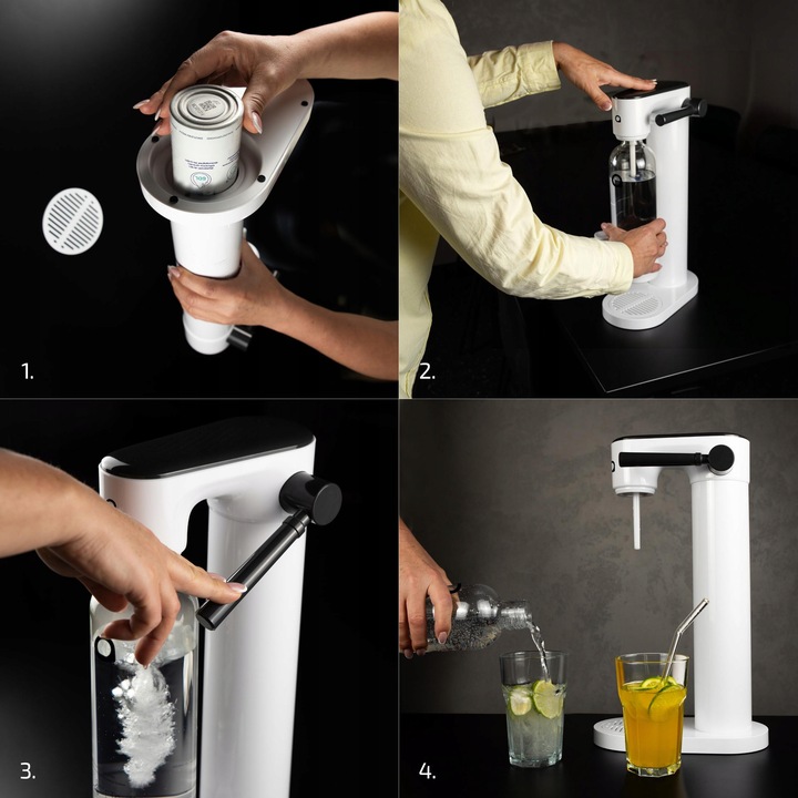 SATURATOR DO GAZOWANIA WODY 3 BUTELKI 0,8L NABÓJ CO2 SYROP SODASTREAM