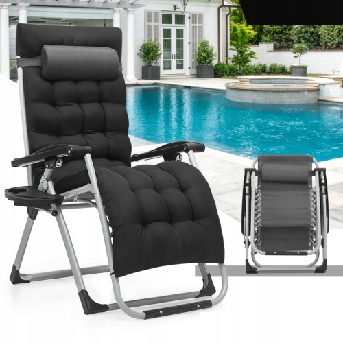 FOTEL OGRODOWY, LEŻAK PLAŻOWY, TURYSTYCZNY PODUSZKA + STOLIK Zero Gravity