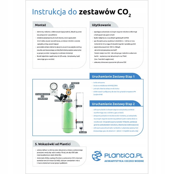 AQUA-PLANTER MINI zestaw CO2 z butlą 1,5kg/2,1l