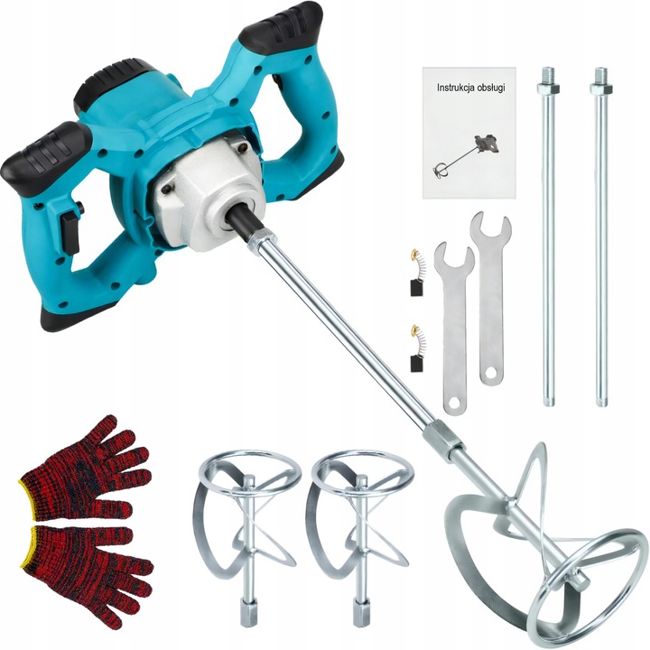 MIESZADŁO DO KLEJU BETONU FARB ELEKTRYCZNE 2600W 2x MIESZALNIK