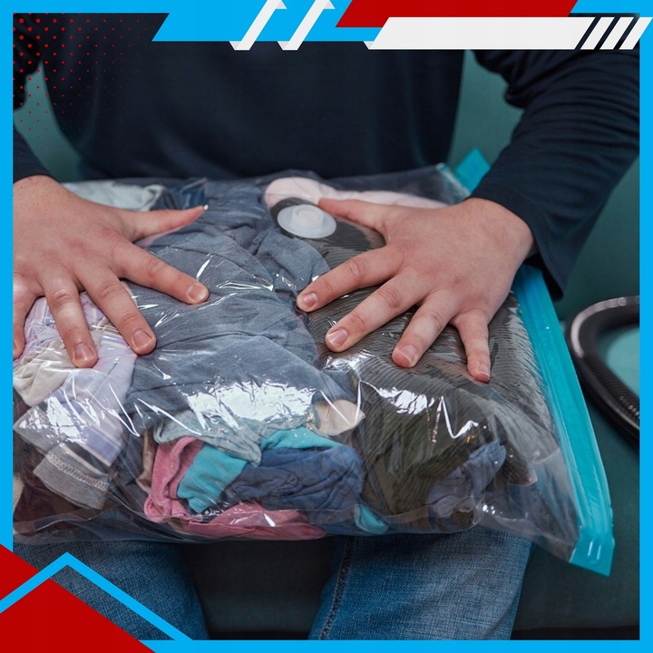 WORKI PRÓŻNIOWE Na Ubrania Pościel Torby, ZESTAW 12 SZTUK , 4 ROZMIARY